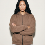 MONOMOON Essential Zip Hoodie – Mocha