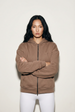 MONOMOON Essential Zip Hoodie – Mocha