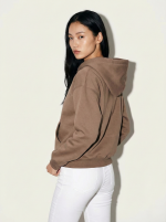 MONOMOON Essential Zip Hoodie – Mocha - Image 2