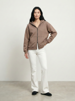 MONOMOON Essential Zip Hoodie – Mocha - Image 4