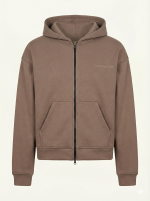 MONOMOON Essential Zip Hoodie – Mocha - Image 5