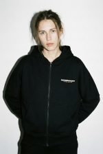 MONOMOON Essential Zip Hoodie - Black